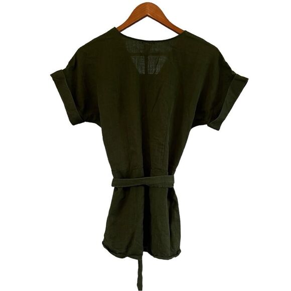 3 for $30! Ann Taylor green 100% lyocell button down top - Picture 6 of 7